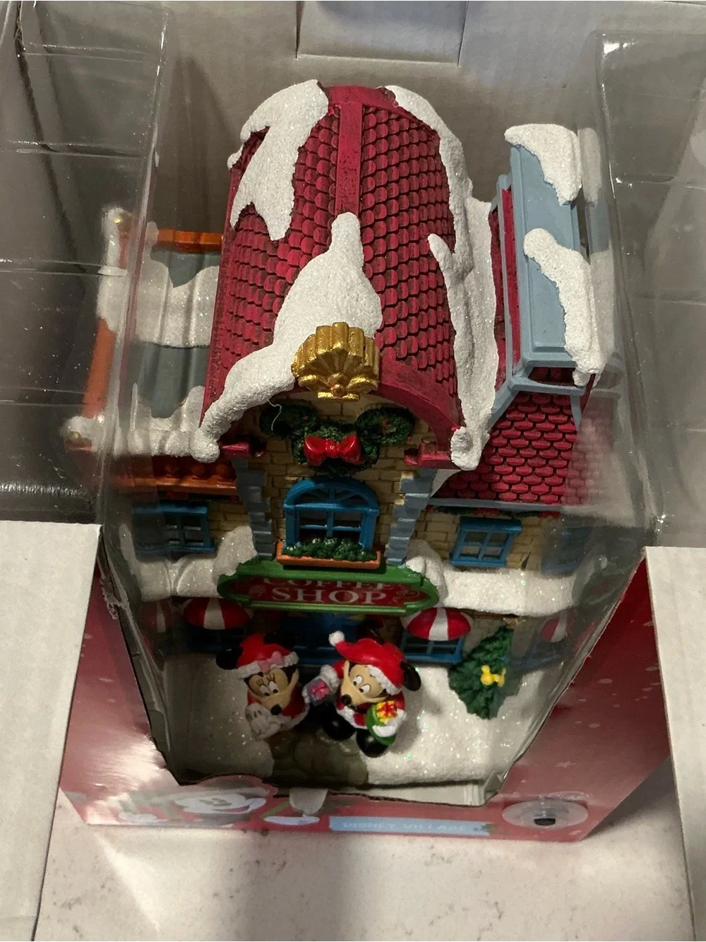 Disney x Aldi limited edition coffee shop Disney village lights up Minnie Mickey